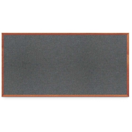 United Visual Products Wood Combo Board, 96"x48", Cherry/White Porcelain & Forbo UVDECORK9648OAK-CHERRY-WHTPORC-FORBO